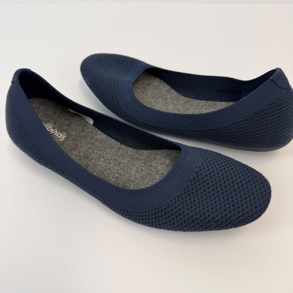 Allbirds Tree Breezers Navy Blue Knit Flats Women's US 11 EU 41